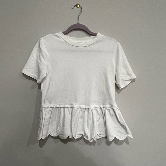 English Factory Scalloped Hem Shirt - Picture 1 of 4